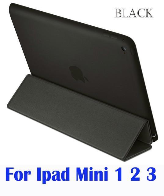 Original 1:1 PU Leather Ultra Thin Slim Smart Case for Ipad air 2 / air 1 ( Ipad 5 6 ) For Ipad Mini 1 2 3 Stand Cover LOGO