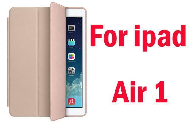 Original 1:1 PU Leather Ultra Thin Slim Smart Case for Ipad air 2 / air 1 ( Ipad 5 6 ) For Ipad Mini 1 2 3 Stand Cover LOGO