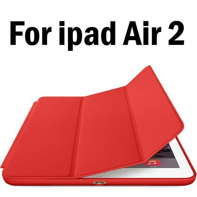 Original 1:1 PU Leather Ultra Thin Slim Smart Case for Ipad air 2 / air 1 ( Ipad 5 6 ) For Ipad Mini 1 2 3 Stand Cover LOGO
