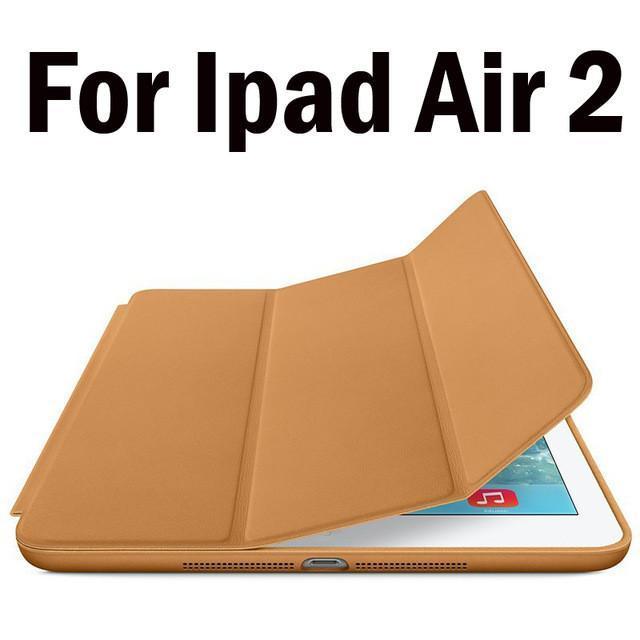 Original 1:1 PU Leather Ultra Thin Slim Smart Case for Ipad air 2 / air 1 ( Ipad 5 6 ) For Ipad Mini 1 2 3 Stand Cover LOGO