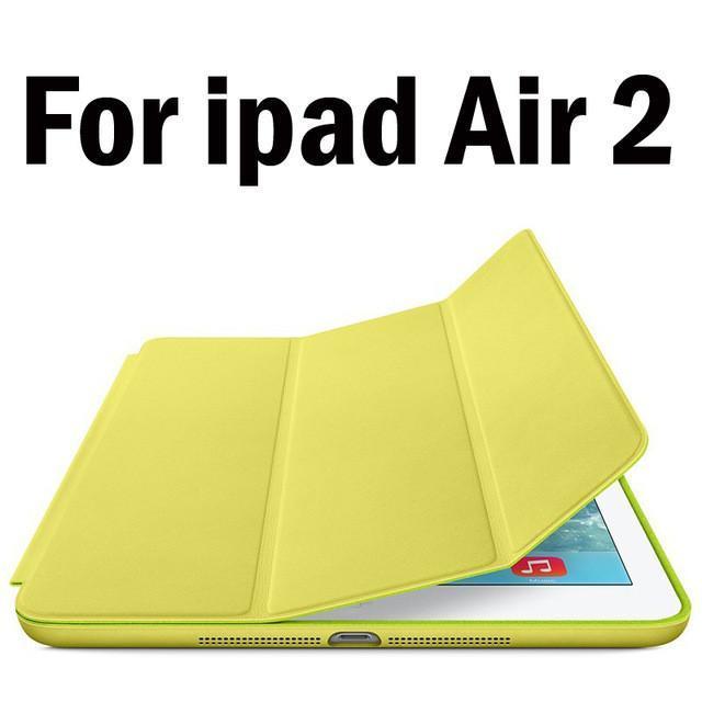 Original 1:1 PU Leather Ultra Thin Slim Smart Case for Ipad air 2 / air 1 ( Ipad 5 6 ) For Ipad Mini 1 2 3 Stand Cover LOGO