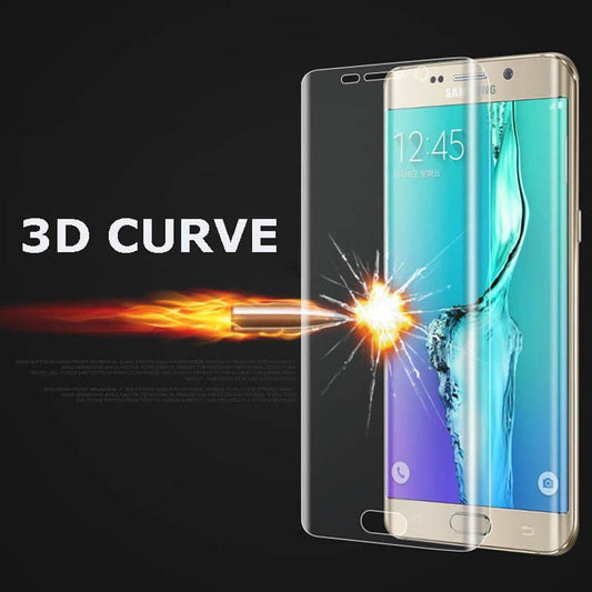 New 3D Curved Cambered Full Coverage Soft PET Film Screen Protector For Samsung Galaxy S6 S7 Edge Plus (Not Tempered Glass)