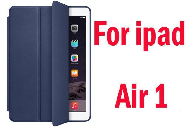 Original 1:1 PU Leather Ultra Thin Slim Smart Case for Ipad air 2 / air 1  ( Ipad 5 6 ) For Ipad Mini 1 2 3 Stand Cover LOGO