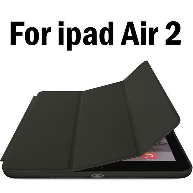 Original 1:1 PU Leather Ultra Thin Slim Smart Case for Ipad air 2 / air 1  ( Ipad 5 6 ) For Ipad Mini 1 2 3 Stand Cover LOGO