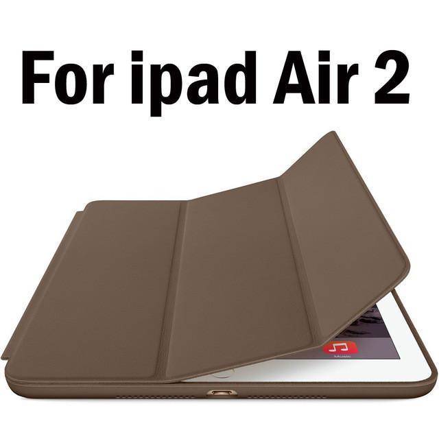 Original 1:1 PU Leather Ultra Thin Slim Smart Case for Ipad air 2 / air 1  ( Ipad 5 6 ) For Ipad Mini 1 2 3 Stand Cover LOGO